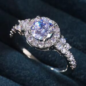 moissanite diamond ring luxury 2 Karat