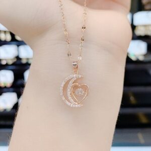 Rose-Smart Star Moon Necklace (Lip Chain)